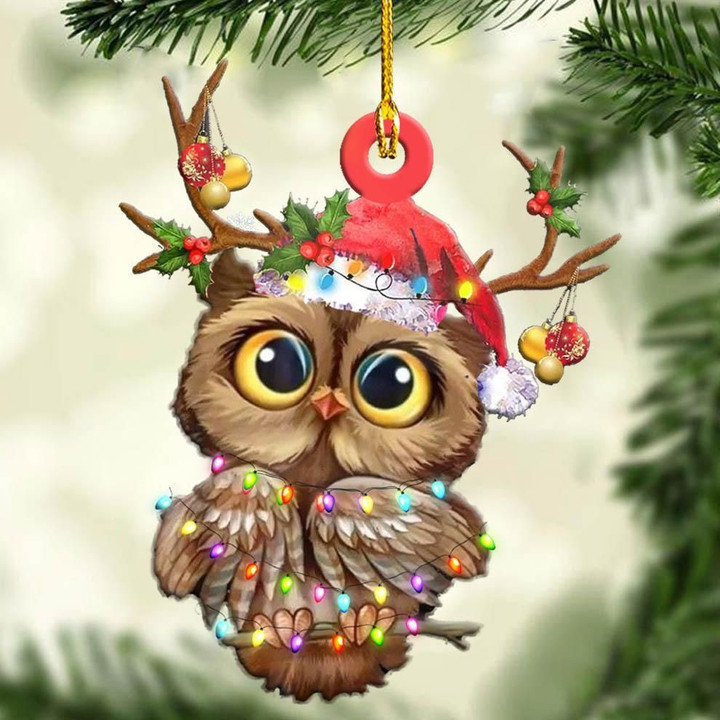 Owl Christmas YW0511180CL Ornaments, 2D Flat Ornament