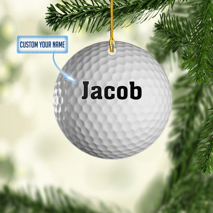 Personalized Golf Ball XS0711008YC Ornaments, 2D Flat Ornament