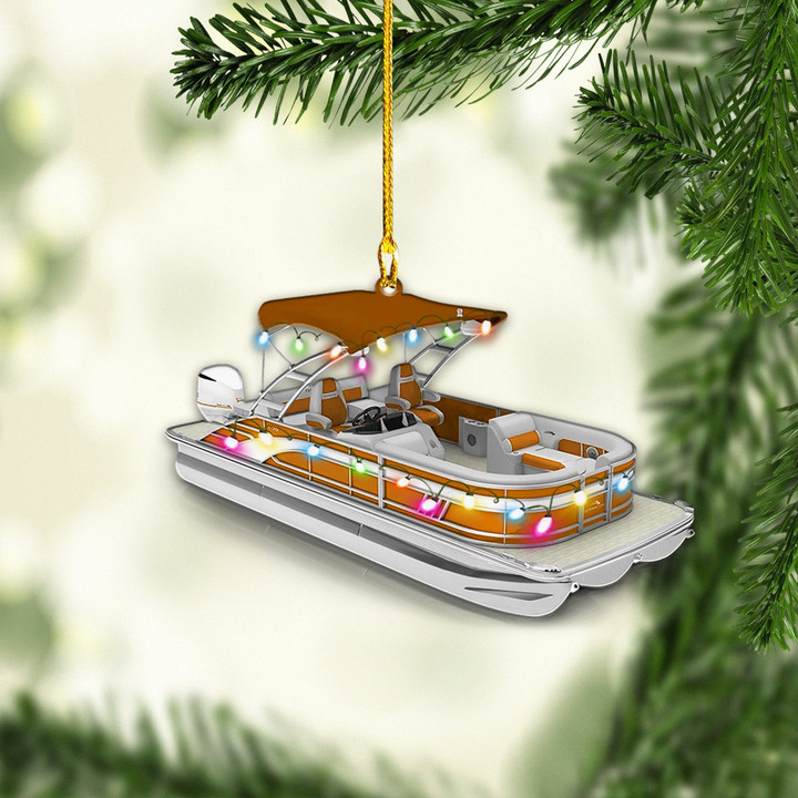 Pontoon Boat Christmas NI1311018YR Ornaments, 2D Flat Ornament