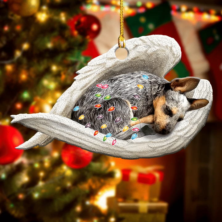 Sleeping Heeler Dog Angel YC0611537CL Ornaments, 2D Flat Ornament