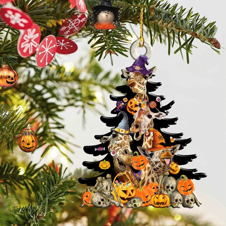 Giraffe Tree Halloween YC0611991CL Ornaments, 2D Flat Ornament