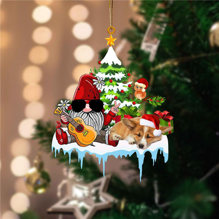 Corgi Christmas Gnomes Party YC0711215CL Ornaments, 2D Flat Ornament