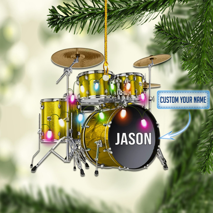 Personalized Drum Christmas XS0511006YR Ornaments, 2D Flat Ornament