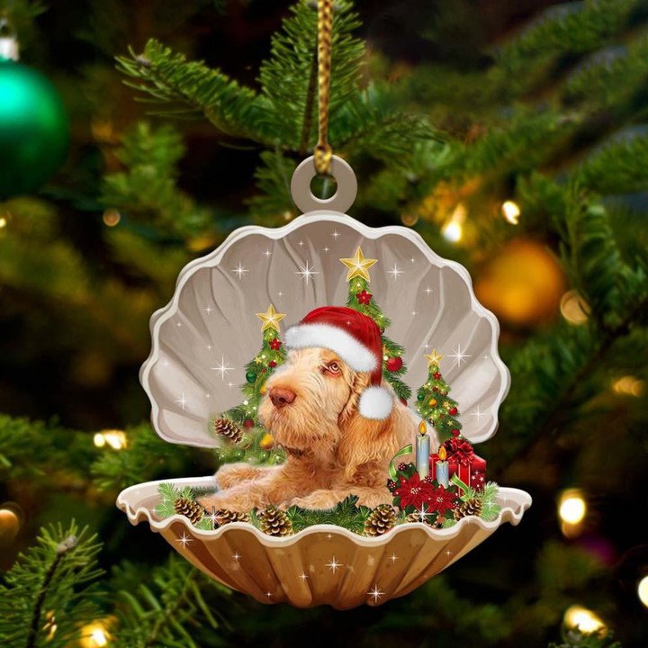 Italian Spinone4 Sleeping Pearl In Christmas YC0711085CL Ornaments, 2D Flat Ornament