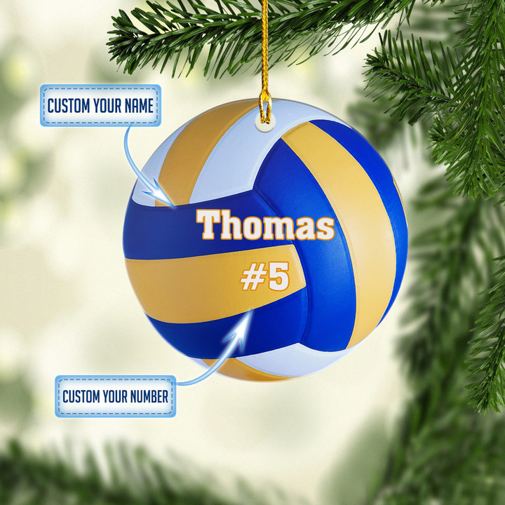 Personalized Volleyball Ball XS0711002YC Ornaments, 2D Flat Ornament