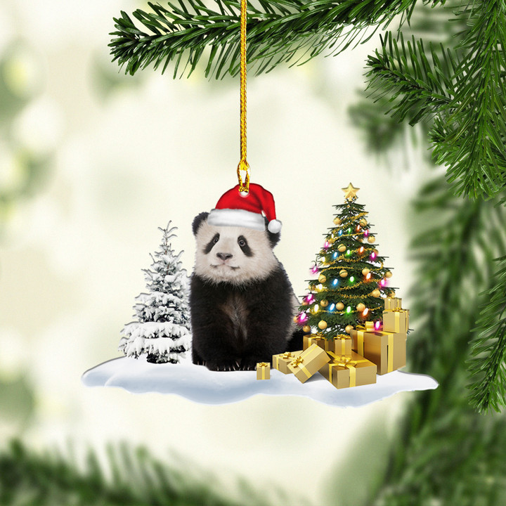 Panda Christmas NI1611043YR Ornaments, 2D Flat Ornament