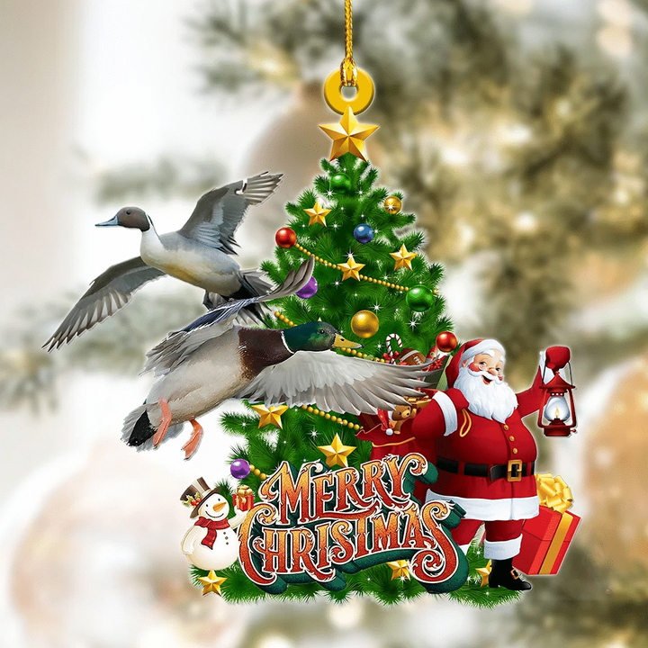 Duck Hunting And Christmas Tree YC0611398CL Ornaments, 2D Flat Ornament