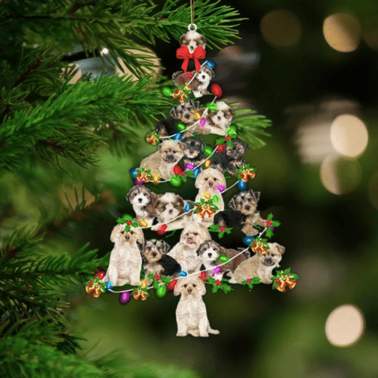 Morkie Christmas YC0811181CL Ornaments, 2D Flat Ornament