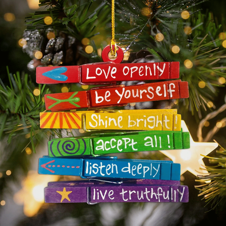 LGBT Love Openly Be Yourself YC0611013CL Ornaments