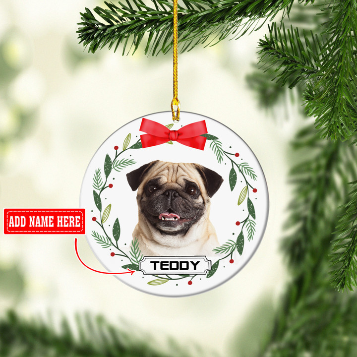 Personalized Pug Christmas NI1711019YR Ornaments