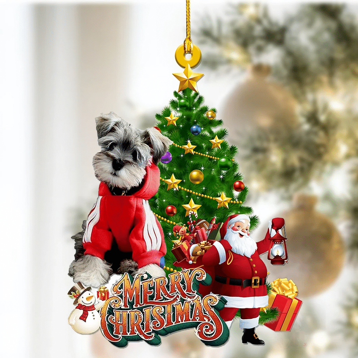 Sporty Dog And Christmas Tree YC0611552CL Ornaments, 2D Flat Ornament