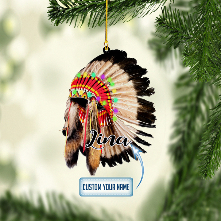 Personalized Native American NI1711001YI Ornaments, 2D Flat Ornament
