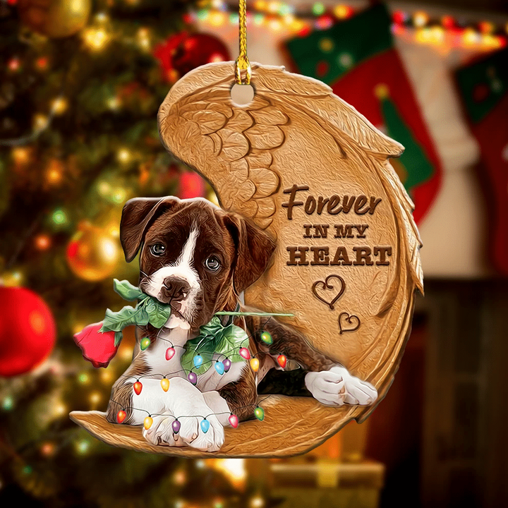 Boxer Puppy Forever In My Heart Dog YC0611556CL Ornaments