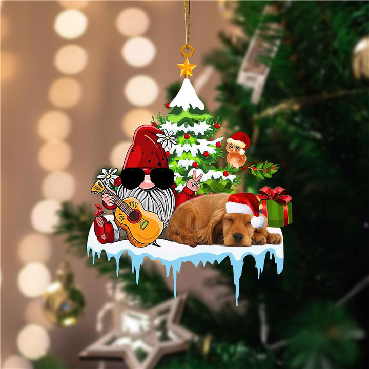 Cocker Spaniels Christmas Gnomes Party YC0711183CL Ornaments, 2D Flat Ornament