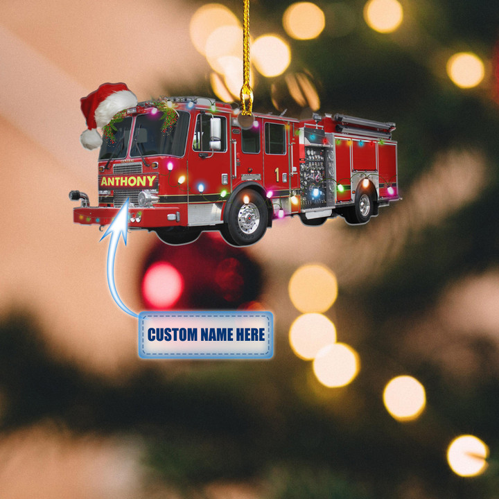 Personalized Firefighter Car Christmas XS041103YJ Ornaments