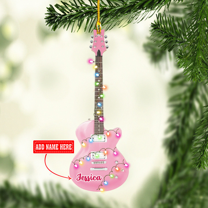 Personalized Pink Electric Guitar NI1311046YC Ornaments