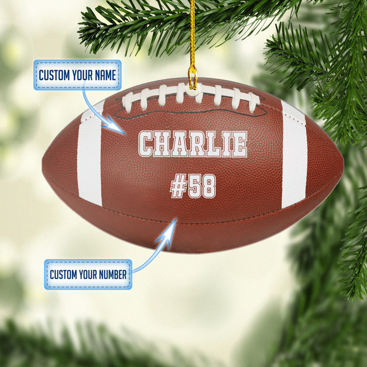 Personalized American Football Ball XS0711001YC Ornaments