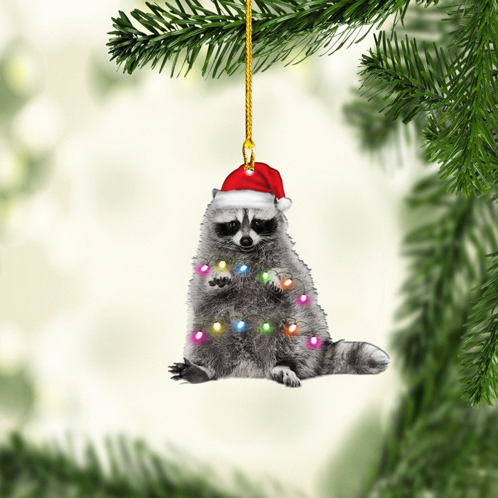 Raccoon Christmas NI1711036YR Ornaments, 2D Flat Ornament