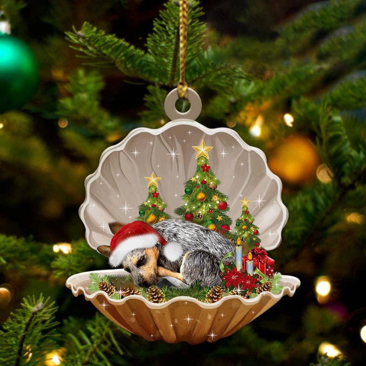 Heeler Sleeping Pearl In Christmas YC0711165CL Ornaments, 2D Flat Ornament