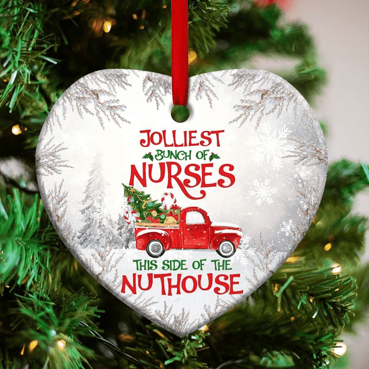 Nurse Christmas Truck YC0711798CL Ornaments, 2D Flat Ornament