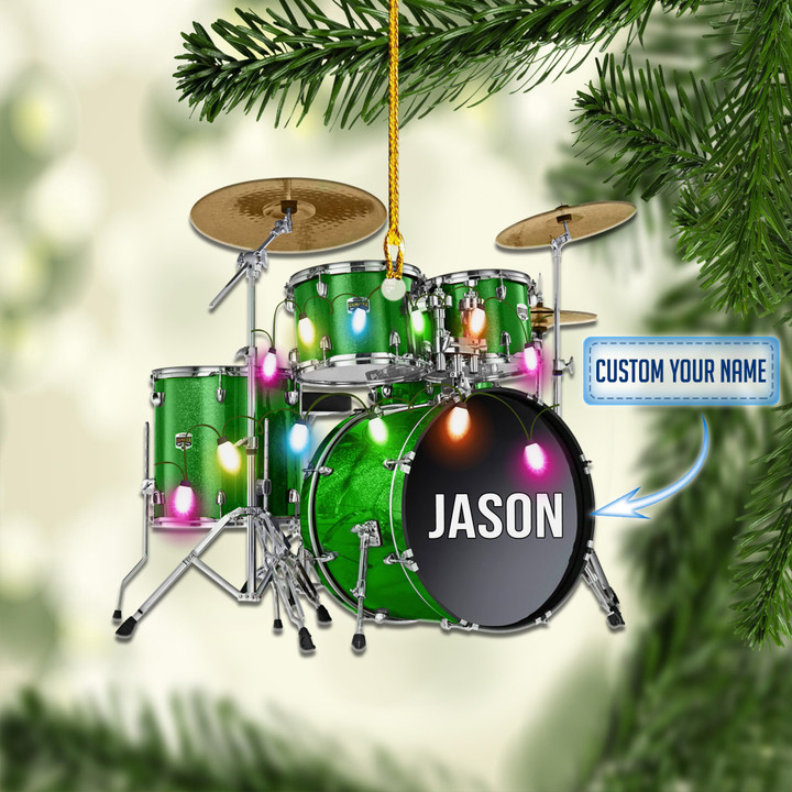 Personalized Drum Christmas XS0511004YR Ornaments, 2D Flat Ornament