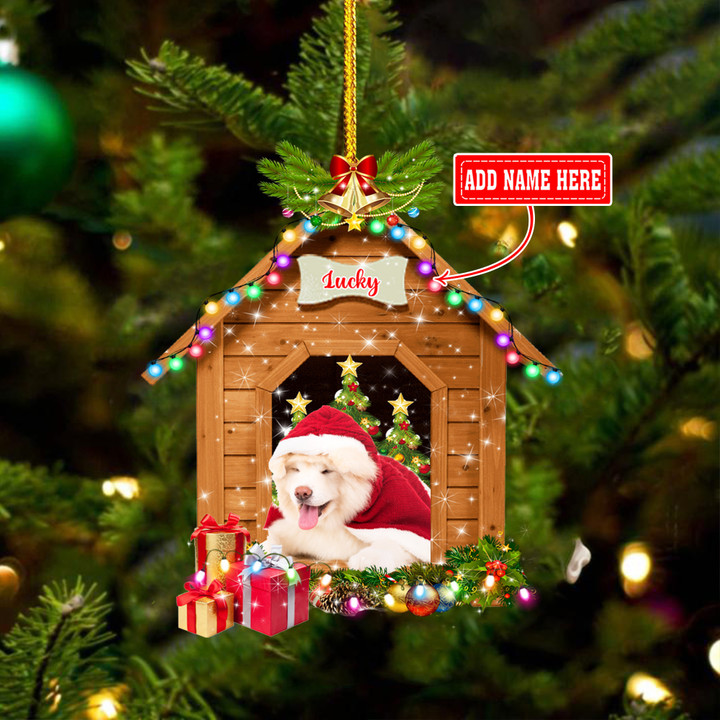 Personalized Akita Inu Dog House Christmas NI0312015YC Ornaments, 2D Flat Ornament