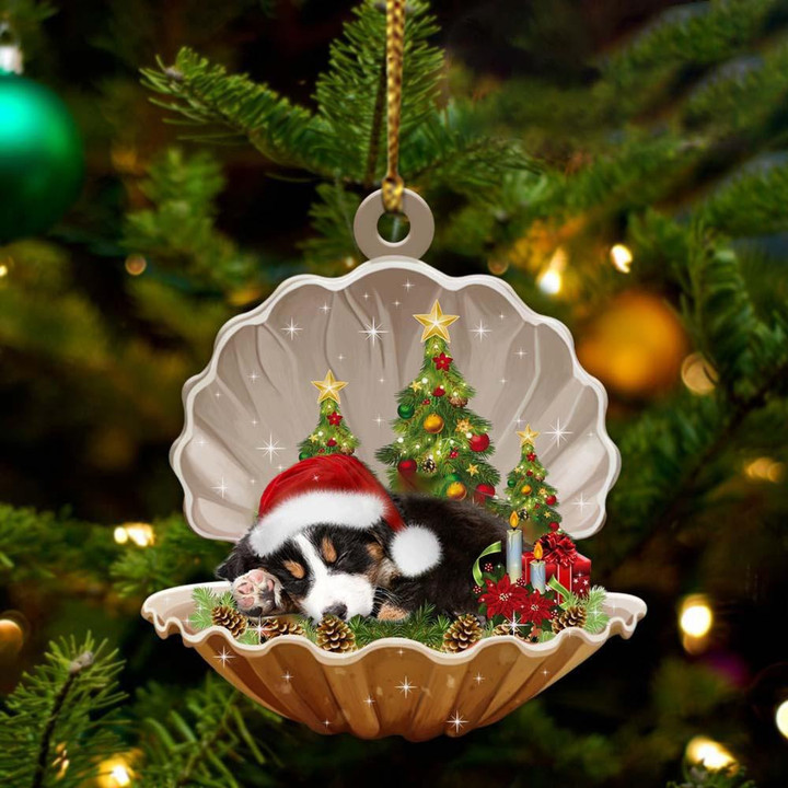 Bernese Mountain Sleeping Pearl In Christmas YC0711291CL Ornaments, 2D Flat Ornament