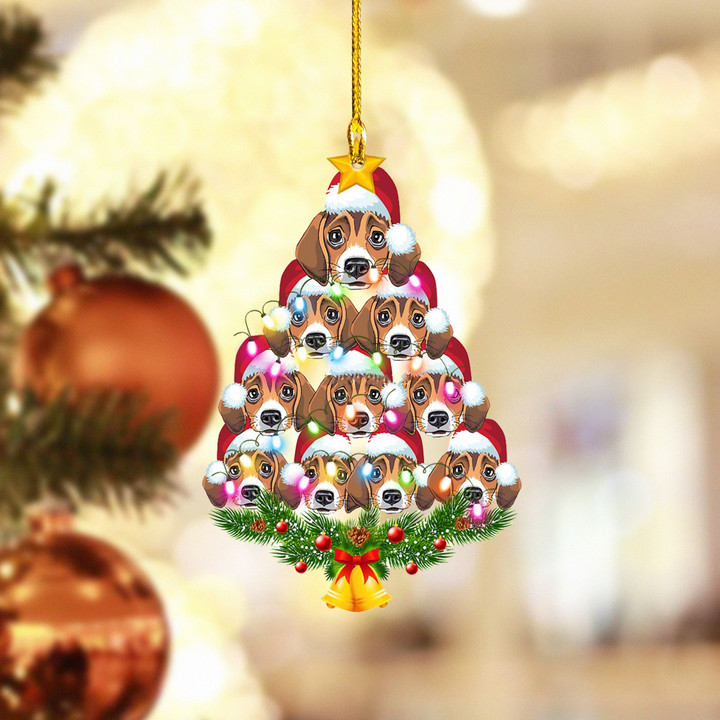 Beagle Christmas Tree NI3011015YC Ornaments, 2D Flat Ornament