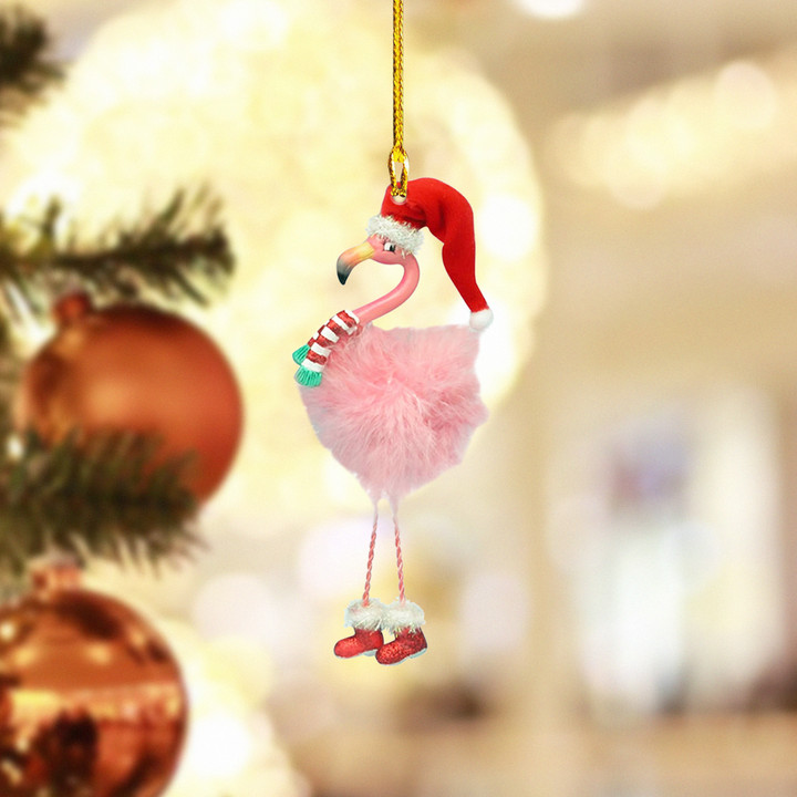 Flamingo Christmas NI1811023YC Ornaments, 2D Flat Ornament