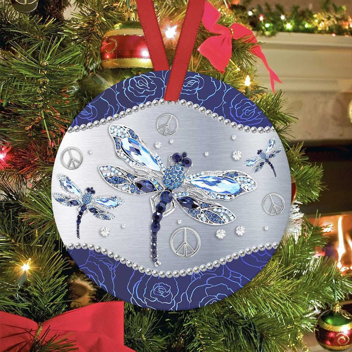 Dragonfly Hippie Style YC0711684CL Ornaments, 2D Flat Ornament