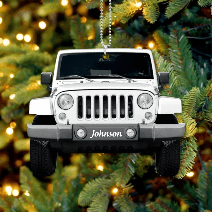 Personalized Jeep Ornament - Best Gift For Jp Lovers, Jeep Acrylic Ornament for Christmas JC01