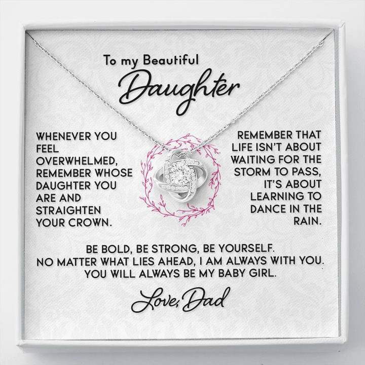 To My Beautiful Daughter Necklace Father Daughter Necklace Necklace Gift For Her Birthday Valentine Christmas Wedding Graduation - 1
