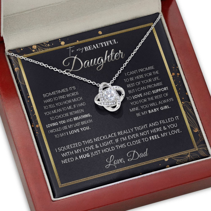 Gifts To My Daughter Necklaces Pendants - Father and Daughter Necklace - Gift from Daddy - Luxury Necklace Silver On Birthday Anniversary - Includes Gift Box - 1