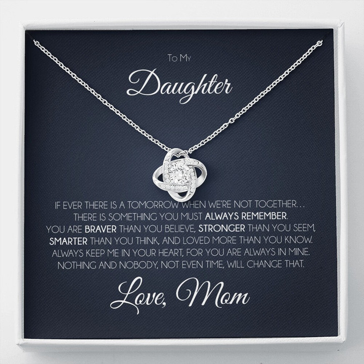 Gift For Daughter From Mom Daughter Mother Necklace Daughter Gift From Mom To My Daughter Daughters Birthday Unique Grown Up Daughter Love Knot Necklace - 1