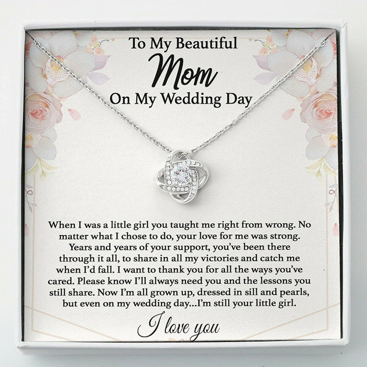 Wedding Necklace Gift Handmade Jewelry - To My Mother Of The Bride Necklace Gift From Daughter Mother Of The Bride Necklace Daughter and Mother Necklace Luxury Jewelry - 1