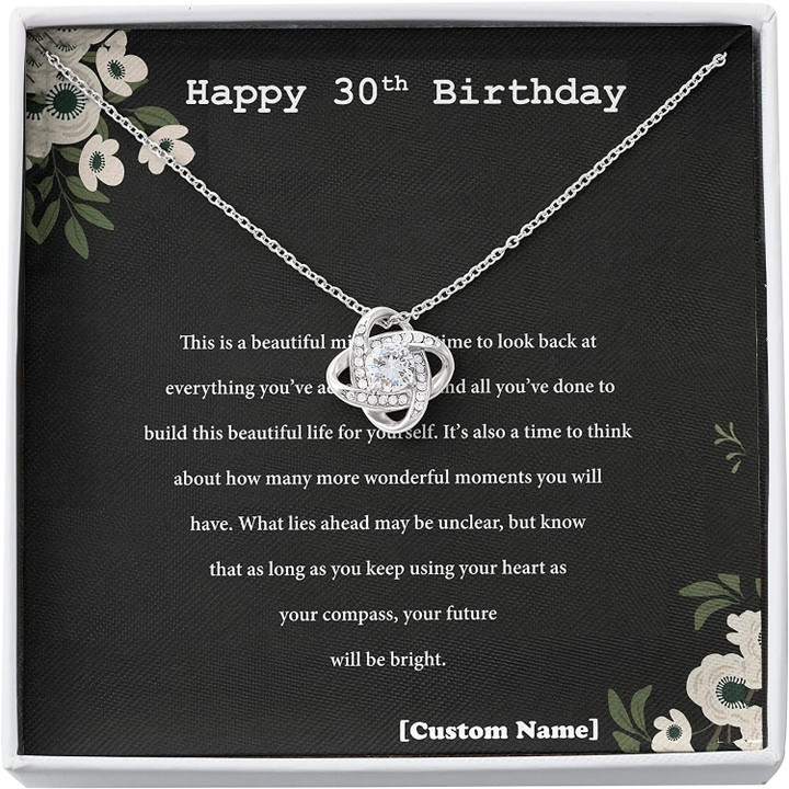 30th Birthday Necklace The Love Knot Necklace 30th Birthday Gift For Her Unique Gift Necklace for Birthday 30th Birthday Gift For Daughter Unique Gift Necklace for Birthday - 1