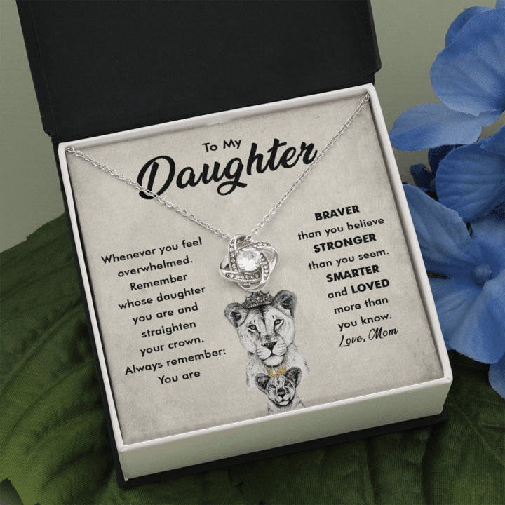 To My Daughter Necklace From Mom Mom To Daughter Necklace Gift Birthday Graduation Gift For Her Girls Women - 1