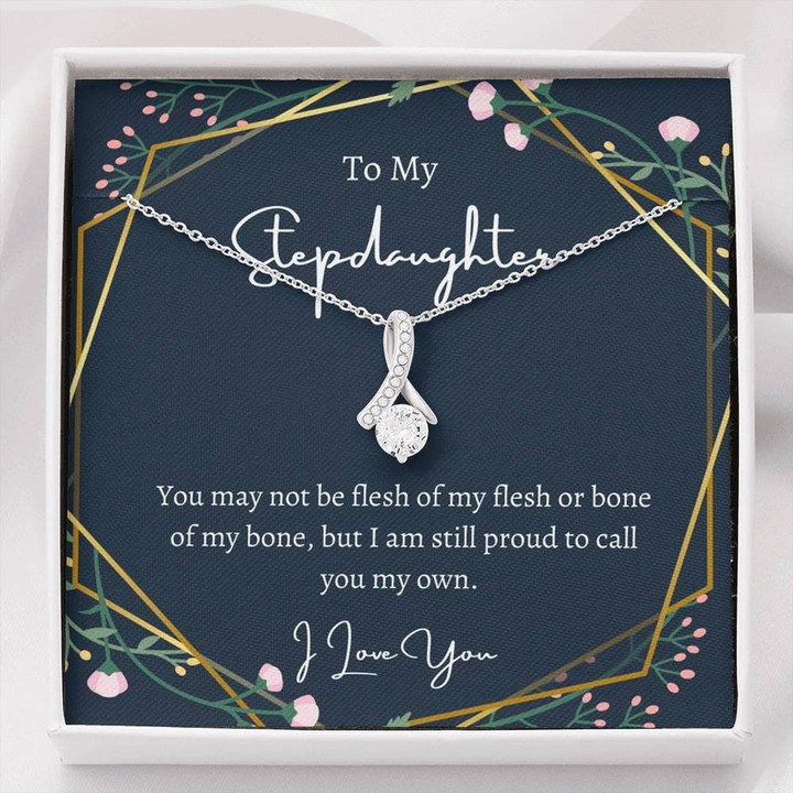 Necklace for Stepdaughter To My Stepdaughter Necklace Call You My Own Stepdaughter Birthday Stepdaughter Wedding Gift Alluring Beauty Necklace - 1