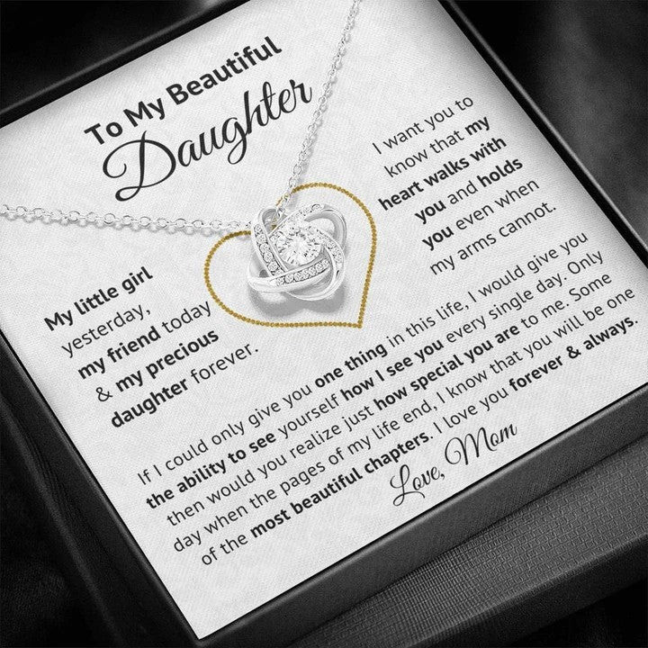 Birthday Gift For Daughter Daughter Necklace From Mom Birthday Graduation Christmas Jewelry Gift For Daughter With Message Card And Gift Box - 1