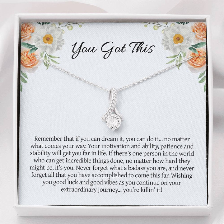 Graduation Necklace Gift - You Got This - You Can Dream It You Can Do It - College High School Senior Master Graduation Gift - Class of 2022 Alluring Beauty Necklace - LX036F - 1