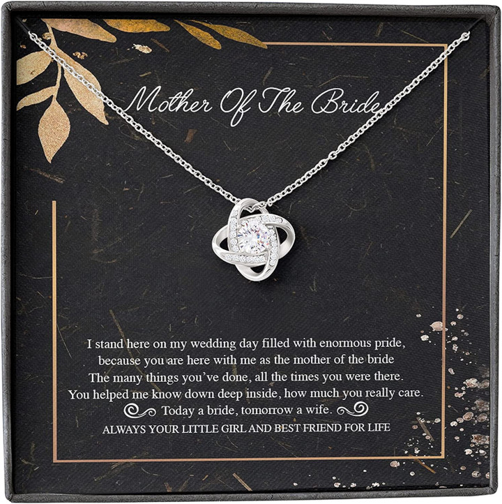 Wedding Necklace Gift Mother Of The Bride Gifts From Daughter Gift For Mom On Wedding Day Mother Of The Bride Gifts Jewelry  Wedding Gifts Mom Love Necklaces With Light Box And Message Card - 1