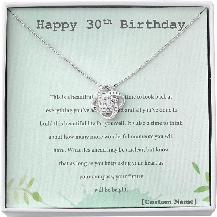30th Birthday necklace The Love Knot Necklace 30th Birthday Necklace 1992 necklace Unique Gift Necklace for Birthday   Personalized 30th Birthday Necklace Gifts - 1