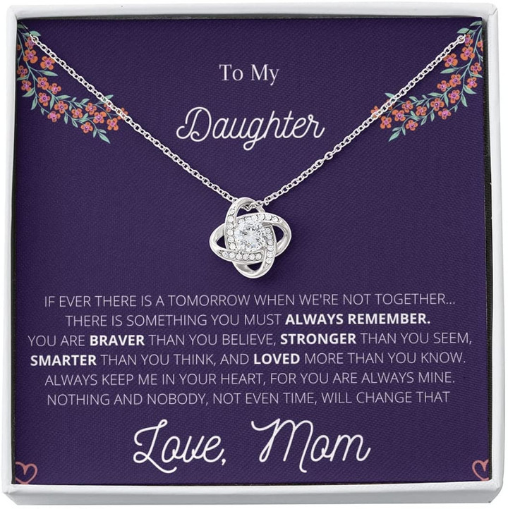 Love Knot Gift to Daughter From Mother Daughter Mother Necklace To My Daughter for Birthday Daughter Graduation - 1