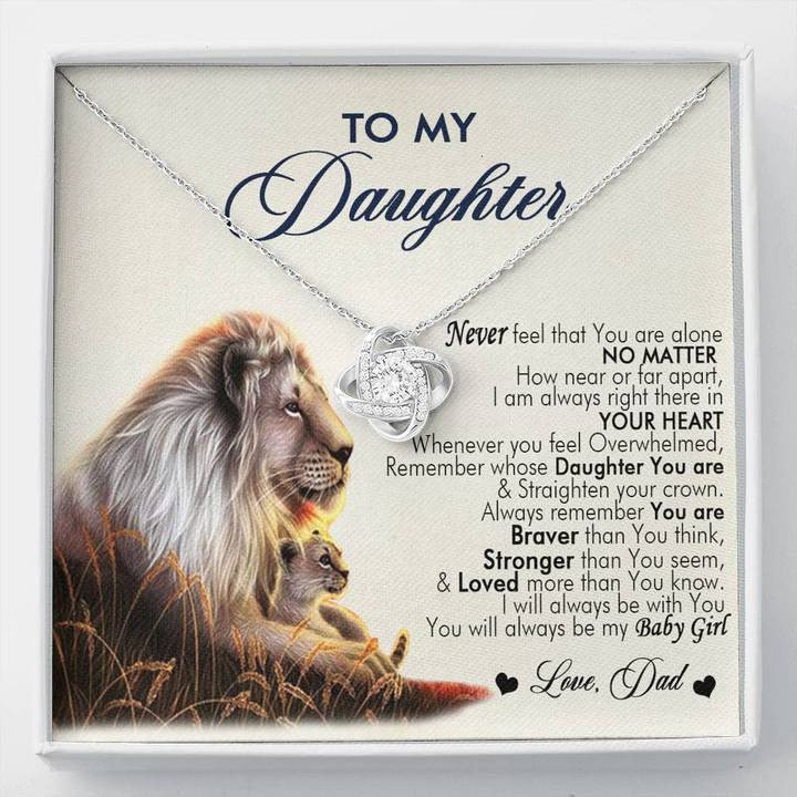 Lion Necklace To My Daughter Necklace From Dad Birthday Christmas Graduation Wedding Anniversary Gift For Her Girls Women - 1