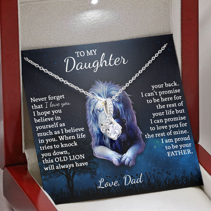 Daughter Necklace To My Daughter Never Forget That I Love You Necklace for Daughter Alluring Beauty Necklace - 1