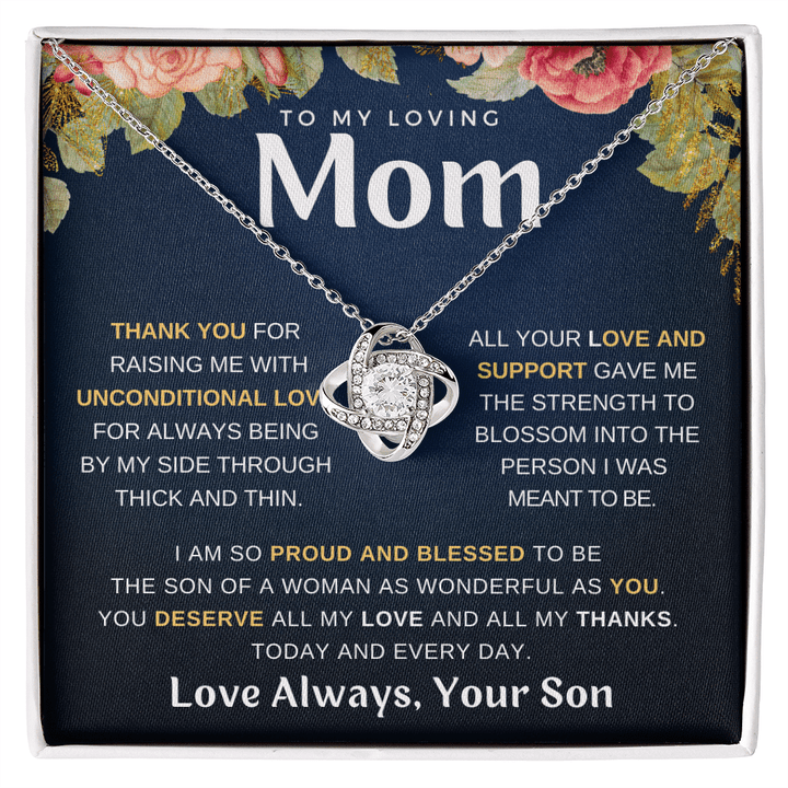 Pamaheart- Love Knot Necklace- Unconditional Love Gift for Mom from Son - Limited Edition -Grab Yours Now - 1