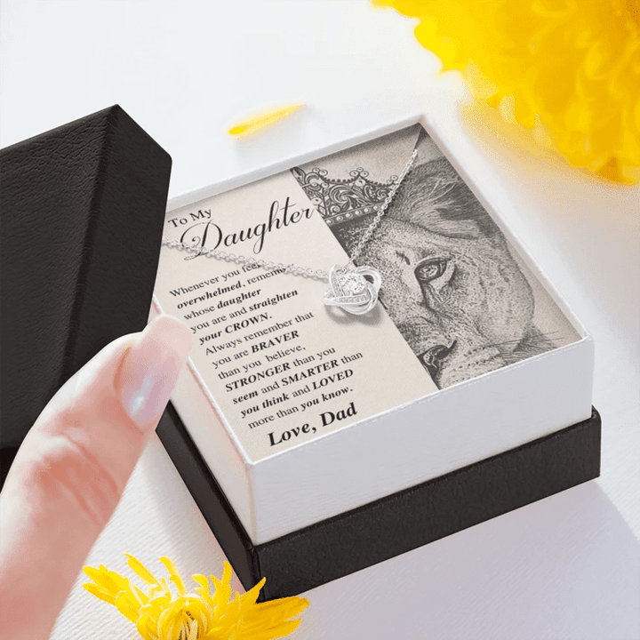 Daughter Necklace Father Daughter Necklace Birthday Graduation Christmas Jewelry Gift For Daughter With Message Card And Gift Box - 1