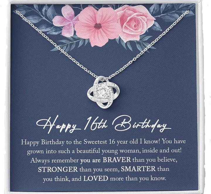 16th Birthday Necklace Personalized Sweet Necklace Sweet 16 Gifts For Girls Gift For 16 Year Old Girl Sweet Sixteen Gift for Her Necklaces styles On Birthday Xmas with Message Card  Box - 1