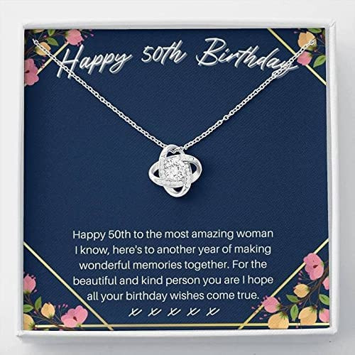 50th Birthday Necklace for Wife 50th Gift for Her 50th Birthday Gift for Her 50th Birthday Best Friend Wife 50th Birthday Necklace Gift Necklace for Birthday - 1