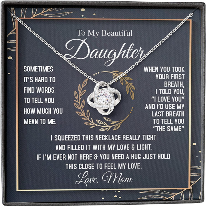 To My Daughter Necklace From Mom - Necklaces For Daughter From Mom Mother Daughter Necklace Gifts For Daughters From Mothers Jewelry Gift For Badass Daughter On Birthday Christmas Graduation - 1